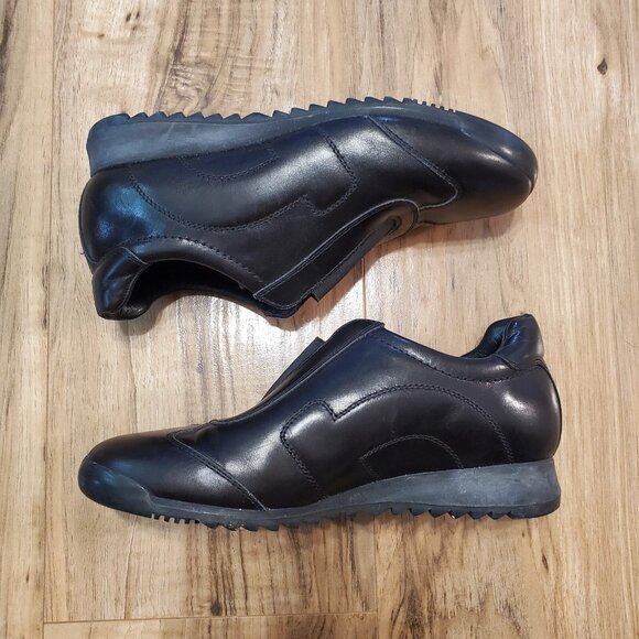 Salvatore Ferragamo Leather Sneakers black size womens 6.5 - Picture 2 of 8